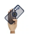 Kup Etui z uchwytem na palec Bizon Case Hybrid Ring do Samsung Galaxy A54 5G przydymione z granatową ramką - BIZ1208 - {ean13} - Sklep Home Screen