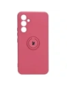 Bizon Case Silicone Ring Sq pentru Samsung Galaxy A54 5G roz murdar