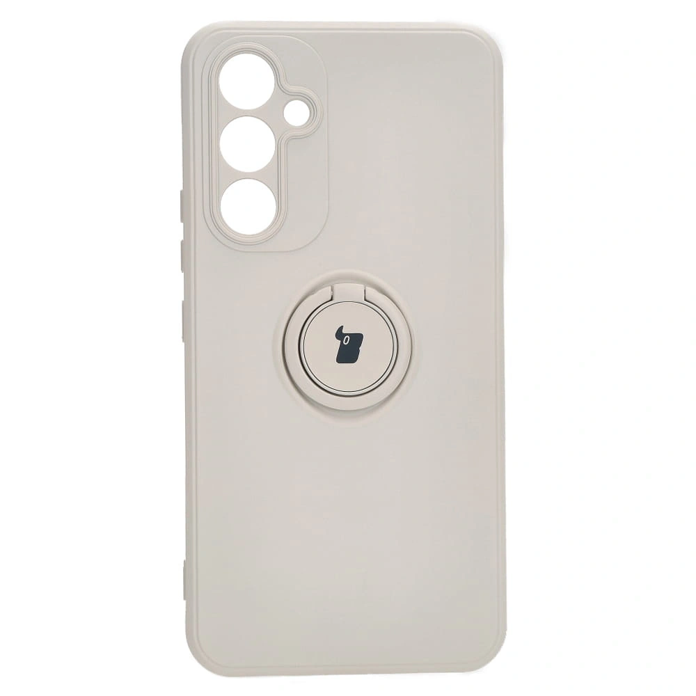 Etui Bizon Case Silicone Ring Sq do Samsung Galaxy A54 5G beżowe