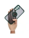 Kup Bizon Case Hybrid Ring Samsung Galaxy A54 5G rauchig mit einem dunkelgrünen Rahmen - BIZ1213 - {ean13} - Sklep Home Screen