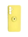 Etui Bizon Case Silicone Ring Sq do Samsung Galaxy A54 5G żółte