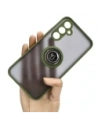 Bizon Case Hybrid Ring Samsung Galaxy A54 5G smoky with a green frame