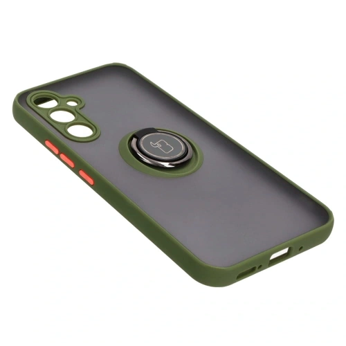 Kup Bizon Case Hybrid Ring Samsung Galaxy A54 5G fumuriu cu un cadru verde - BIZ7550 - {ean13} - Sklep Home Screen