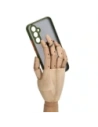 Kup Etui z uchwytem na palec Bizon Case Hybrid Ring do Samsung Galaxy A54 5G przydymione z zieloną ramką - BIZ7550 - {ean13} - Sklep Home Screen