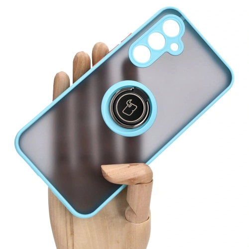 Kup Bizon Case Hybrid Ring Samsung Galaxy A54 5G rauchig mit einem hellblauen Rahmen - BIZ1220 - {ean13} - Sklep Home Screen