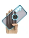 Etui z uchwytem na palec Bizon Case Hybrid Ring do Samsung Galaxy A54 5G przydymione z jasnoniebieską ramką