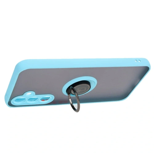 Kup Bizon Case Hybrid Gyűrű Samsung Galaxy A54 5G füstös, világoskék kerettel - BIZ1220 - {ean13} - Sklep Home Screen