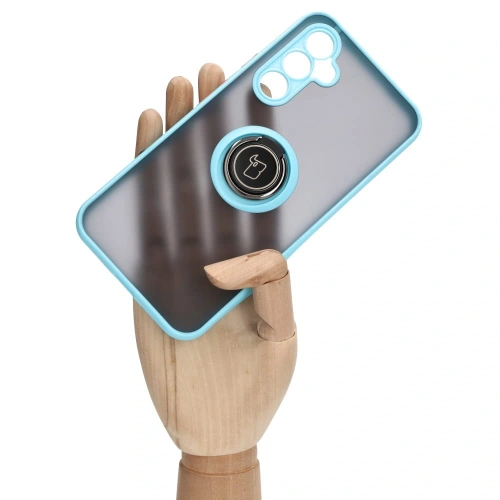 Kup Bizon Case Hybrid Ring Samsung Galaxy A54 5G rauchig mit einem hellblauen Rahmen - BIZ1220 - {ean13} - Sklep Home Screen