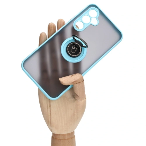 Kup Bizon Case Hybrid Ring Samsung Galaxy A54 5G rauchig mit einem hellblauen Rahmen - BIZ1220 - {ean13} - Sklep Home Screen