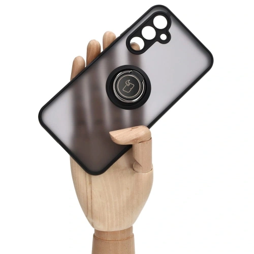 Kup Etui z uchwytem na palec Bizon Case Hybrid Ring do Samsung Galaxy A54 5G kouřové s černým rámečkem - BIZ1221 - {ean13} - Sklep Home Screen