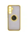 Kup Etui z uchwytem na palec Bizon Case Hybrid Ring do Galaxy A54 5G, przydymione z żółtą ramką - BIZ7552 - {ean13} - Sklep Home Screen