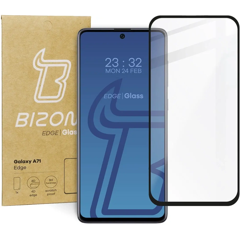 Szkło hartowane Bizon Glass Edge do Samsung Galaxy A71 czarne