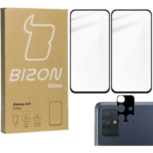 Buy Bizon Glass Edge 2x tempered glass + lens protection Samsung Galaxy A71 black - BIZ7556 - {ean13} - Home Screen Store Europe