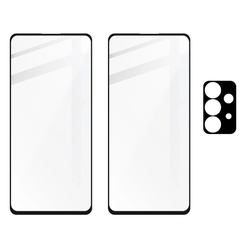 Buy Bizon Glass Edge 2x tempered glass + lens protection Samsung Galaxy A72 5G black - BIZ7561 - {ean13} - Home Screen Store Europe