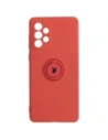 Etui Bizon Case Silicone Ring do Samsung Galaxy A73 5G tmavě růžová