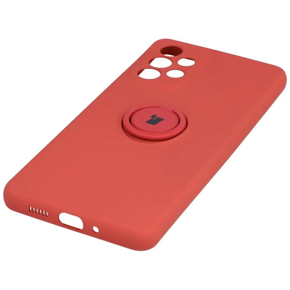 Etui Bizon Case Silicone Ring do Samsung Galaxy A73 5G ciemny róż