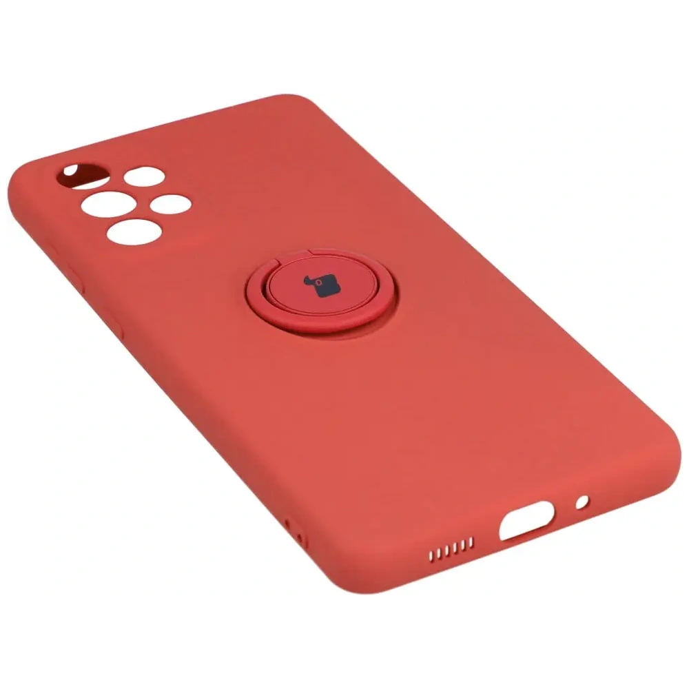 Etui Bizon Case Silicone Ring do Samsung Galaxy A73 5G ciemny róż