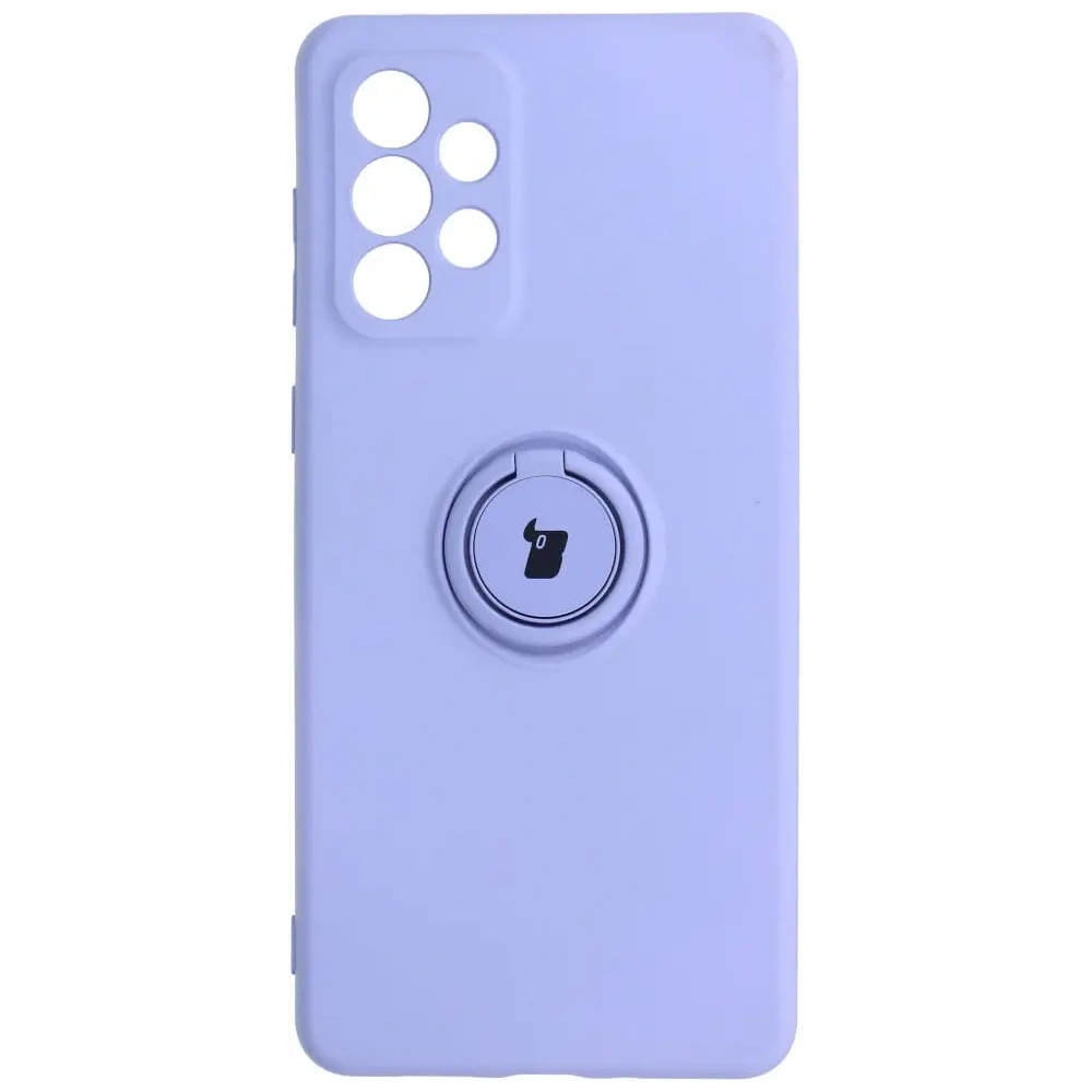 Etui Bizon Case Silicone Ring do Samsung Galaxy A73 5G jasnofioletowe