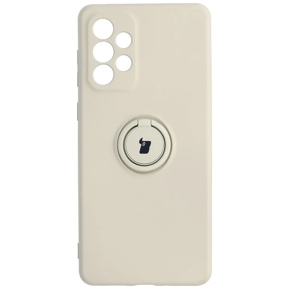 Etui Bizon Case Silicone Ring do Samsung Galaxy A73 5G beżowe