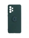 Etui Bizon Case Silicone Ring do Galaxy A73 5G, ciemnozielone
