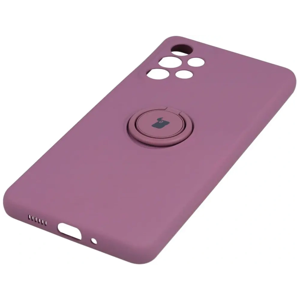 Etui Bizon Case Silicone Ring do Samsung Galaxy A73 5G ciemnofioletowe