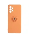 Etui Bizon Case Silicone Ring do Samsung Galaxy A73 5G pomarańczowe