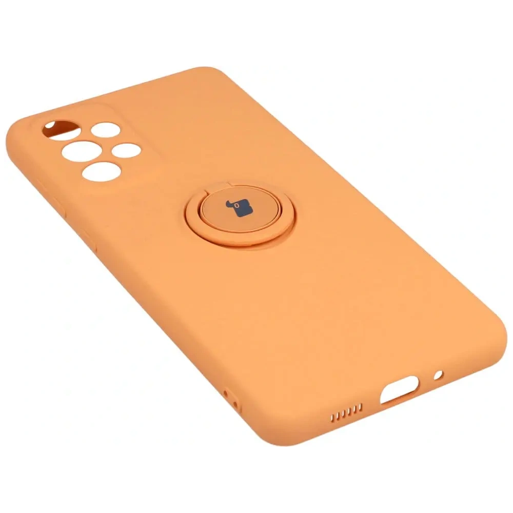Etui Bizon Case Silicone Ring do Samsung Galaxy A73 5G pomarańczowe