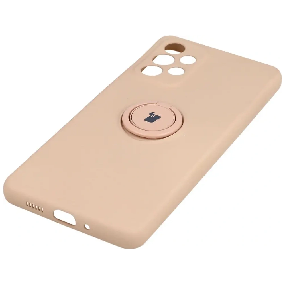 Etui Bizon Case Silicone Ring do Samsung Galaxy A73 5G jasnoróżowe