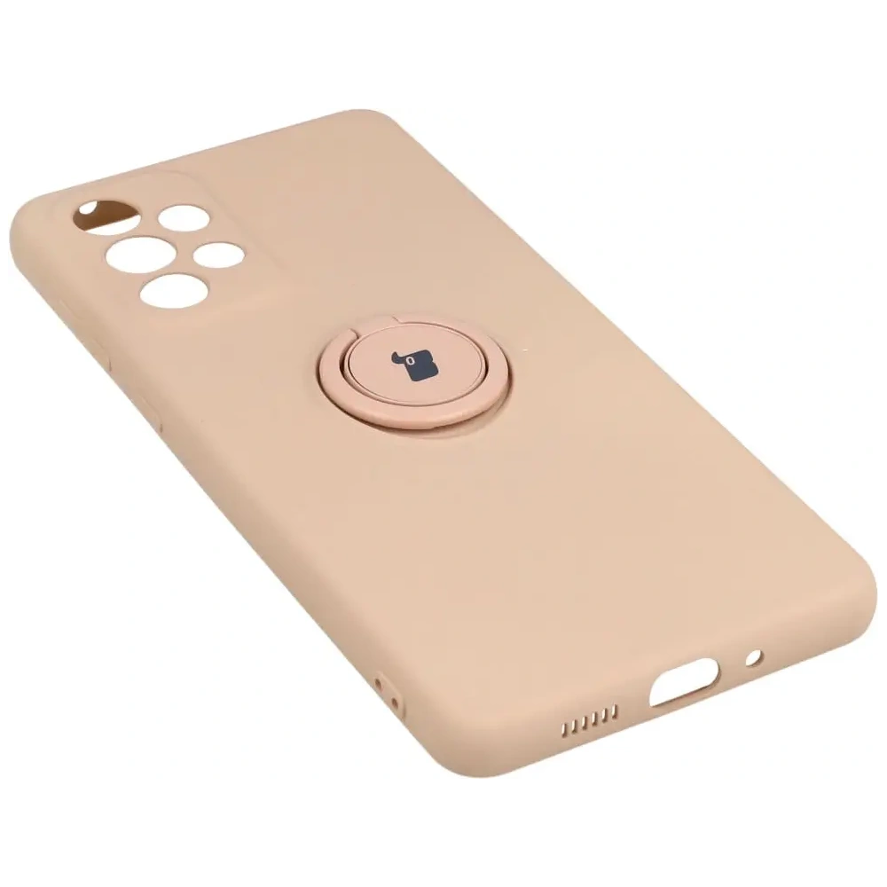 Etui Bizon Case Silicone Ring do Samsung Galaxy A73 5G jasnoróżowe
