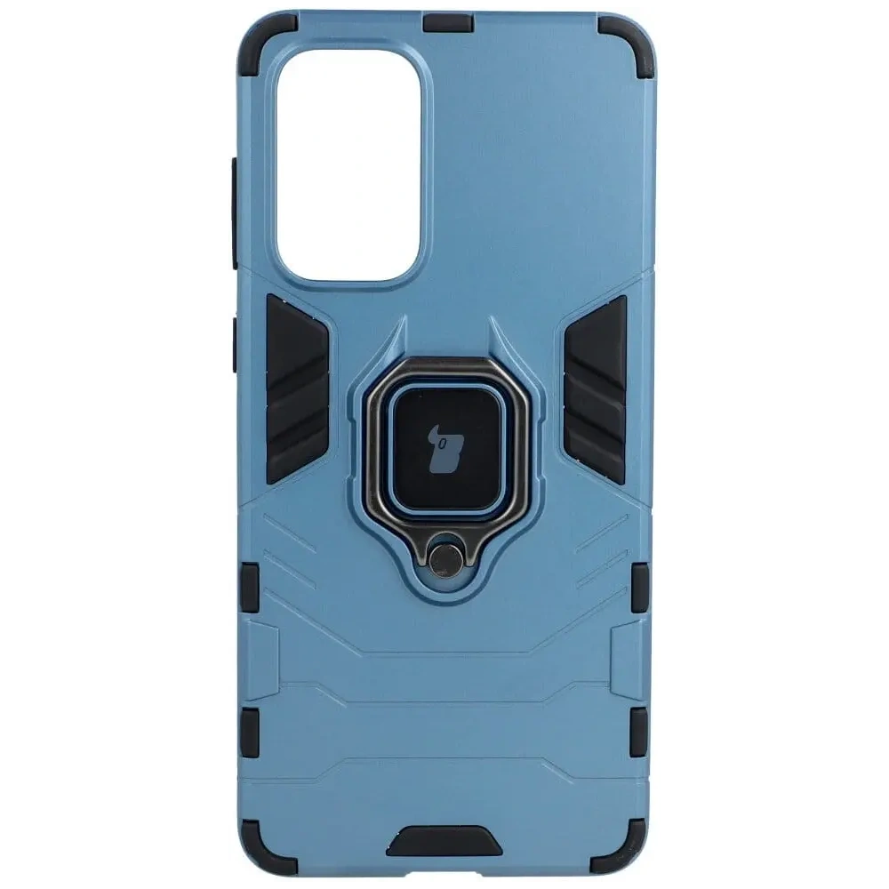 Etui Bizon Case Armor Ring do Samsung Galaxy A73 5G niebieskie