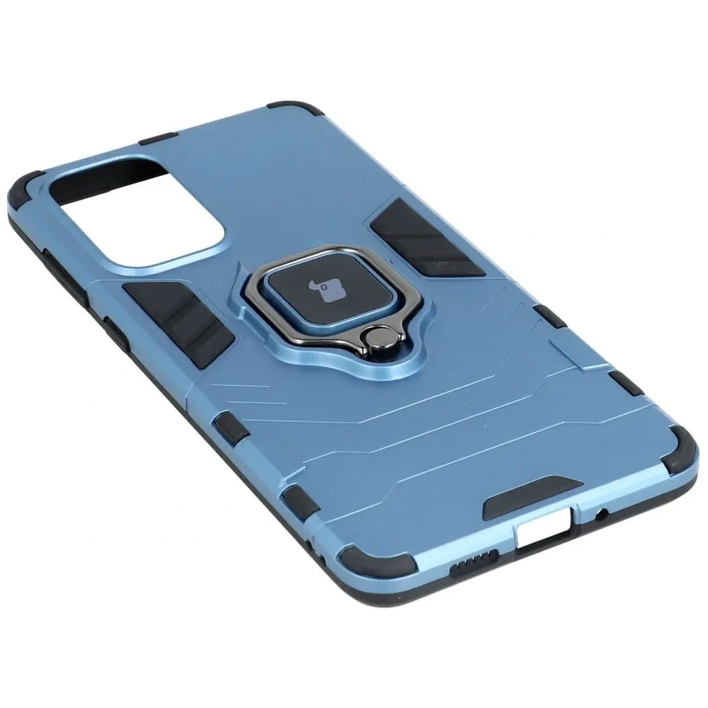 Etui Bizon Case Armor Ring do Samsung Galaxy A73 5G niebieskie