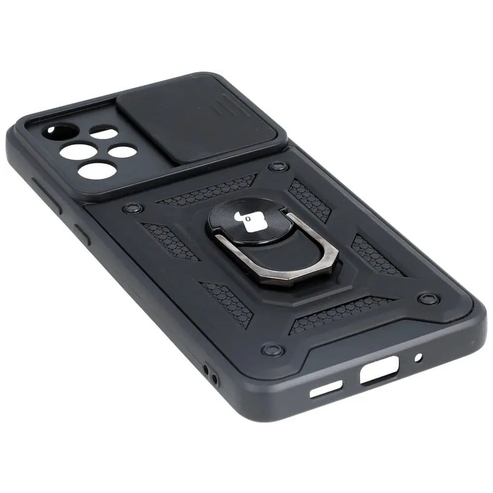 Etui Bizon Case CamShield Ring do Samsung Galaxy A73 5G czarne