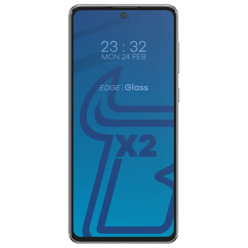 Szkło hartowane Bizon Glass Edge - [2 PACK] + ochrona na obiektyw Samsung Galaxy A73 czarne