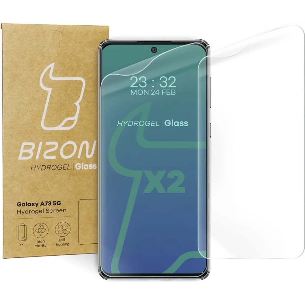 Folia hydrożelowa na ekran Bizon Glass Hydrogel Samsung Galaxy A73 5G [2 PACK]