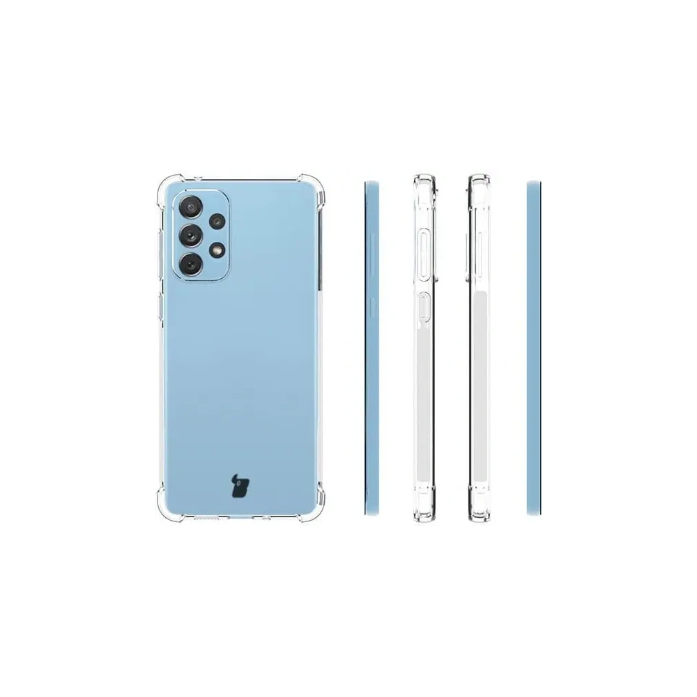 Etui + 2x szkło na ekran + obiektyw Bizon Case Clear Pack do Samsung Galaxy A73 5G przezroczyste