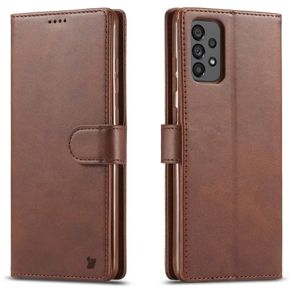 Etui Bizon Case Wallet do Samsung Galaxy A73 5G ciemnobrązowe