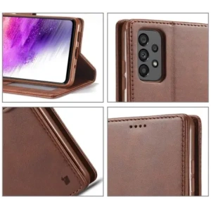 Kup Bizon Case Wallet Samsung Galaxy A73 5G dunkelbraun - BIZ1262 - {ean13} - Sklep Home Screen