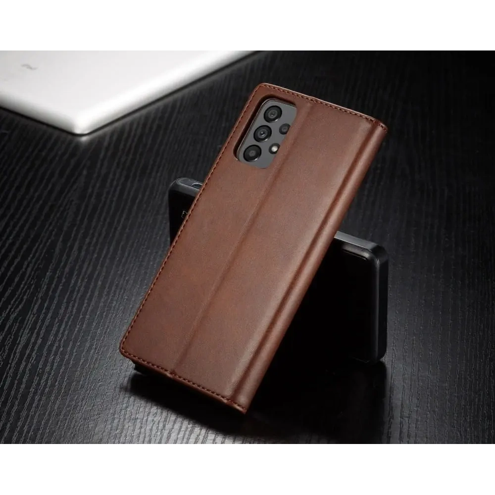 Etui Bizon Case Wallet do Samsung Galaxy A73 5G ciemnobrązowe