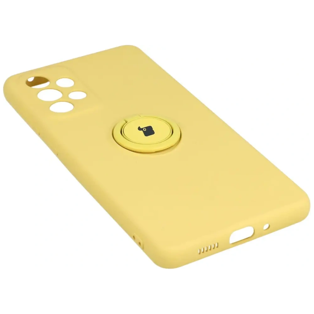 Etui Bizon Case Silicone Ring do Samsung Galaxy A73 5G żółte