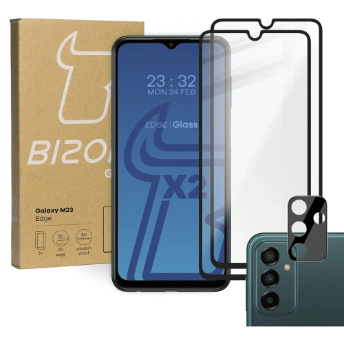 Kup 2x szkło hartowane Bizon Glass Edge + ochrona na obiektyw Samsung Galaxy M13 / M23 5G - BIZ7573 - {ean13} - Sklep Home Screen