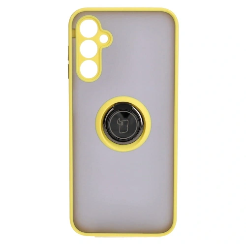 Buy Bizon Case Hybrid Ring Samsung Galaxy M14 5G smoky with a yellow frame - BIZ1278 - {ean13} - Home Screen Store Europe