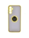 Kup Etui s úchopem na prst Bizon Case Hybrid Ring do Samsung Galaxy M14 5G kouřové s žlutým rámem - BIZ1278 - {ean13} - Sklep Home Screen