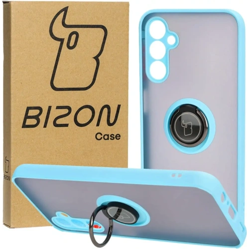 Buy Bizon Case Hybrid Ring Samsung Galaxy M14 5G smoky with a light blue frame - BIZ1279 - {ean13} - Home Screen Store Europe