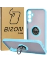 Bizon Case Hybrid Ring Samsung Galaxy M14 5G rauchig mit einem hellblauen Rahmen