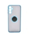 Kup Etui z uchwytem na palec Bizon Case Hybrid Ring do Samsung Galaxy M14 5G przydymione z jasnoniebieską ramką - BIZ1279 - {ean13} - Sklep Home Screen