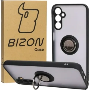 Kup Etui s úchytem na prst Bizon Case Hybrid Ring do Samsung Galaxy M14 5G kouřové s černým rámečkem - BIZ1280 - {ean13} - Sklep Home Screen