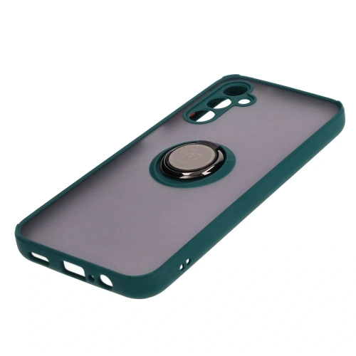 Buy Bizon Case Hybrid Ring Samsung Galaxy M14 5G smoky with a dark green frame - BIZ1281 - {ean13} - Home Screen Store Europe