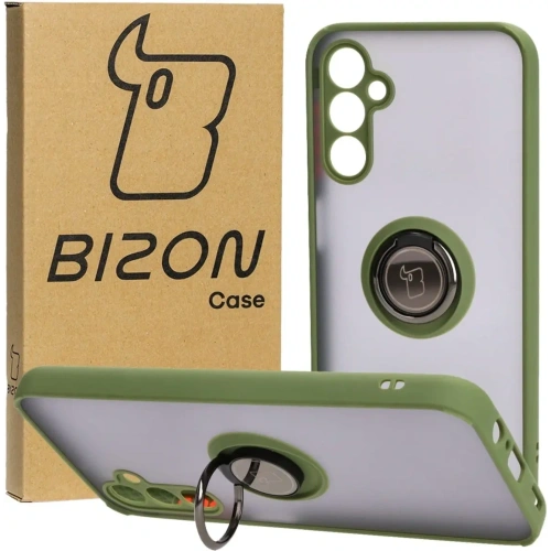 Kup Bizon Case Hybrid Ring Samsung Galaxy M14 5G fumuriu cu un cadru verde - BIZ1282 - {ean13} - Sklep Home Screen