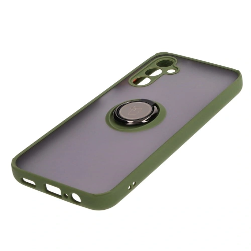 Buy Bizon Case Hybrid Ring Samsung Galaxy M14 5G smoky with a green frame - BIZ1282 - {ean13} - Home Screen Store Europe