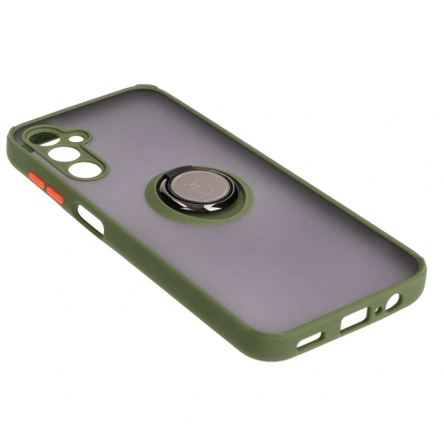 Buy Bizon Case Hybrid Ring Samsung Galaxy M14 5G smoky with a green frame - BIZ1282 - {ean13} - Home Screen Store Europe